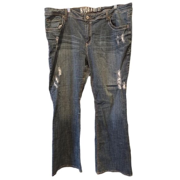 Hydraulic Womens Plus Distressed Bootcut Jeans Size 24W - Picture 1 of 4